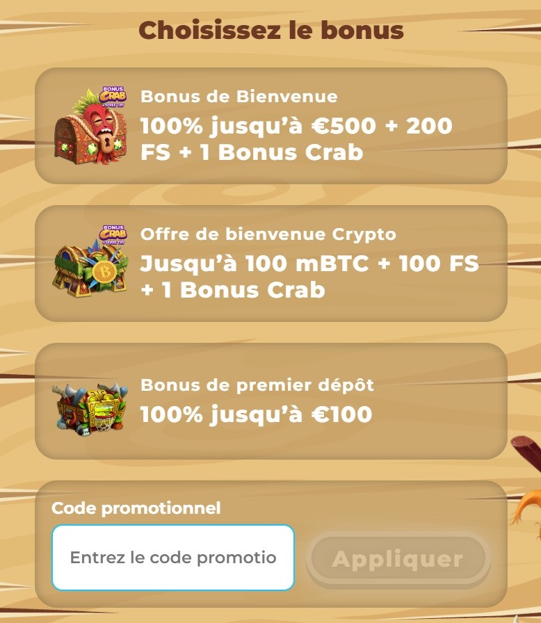 Bonus sportifs sur Wazamba Casino